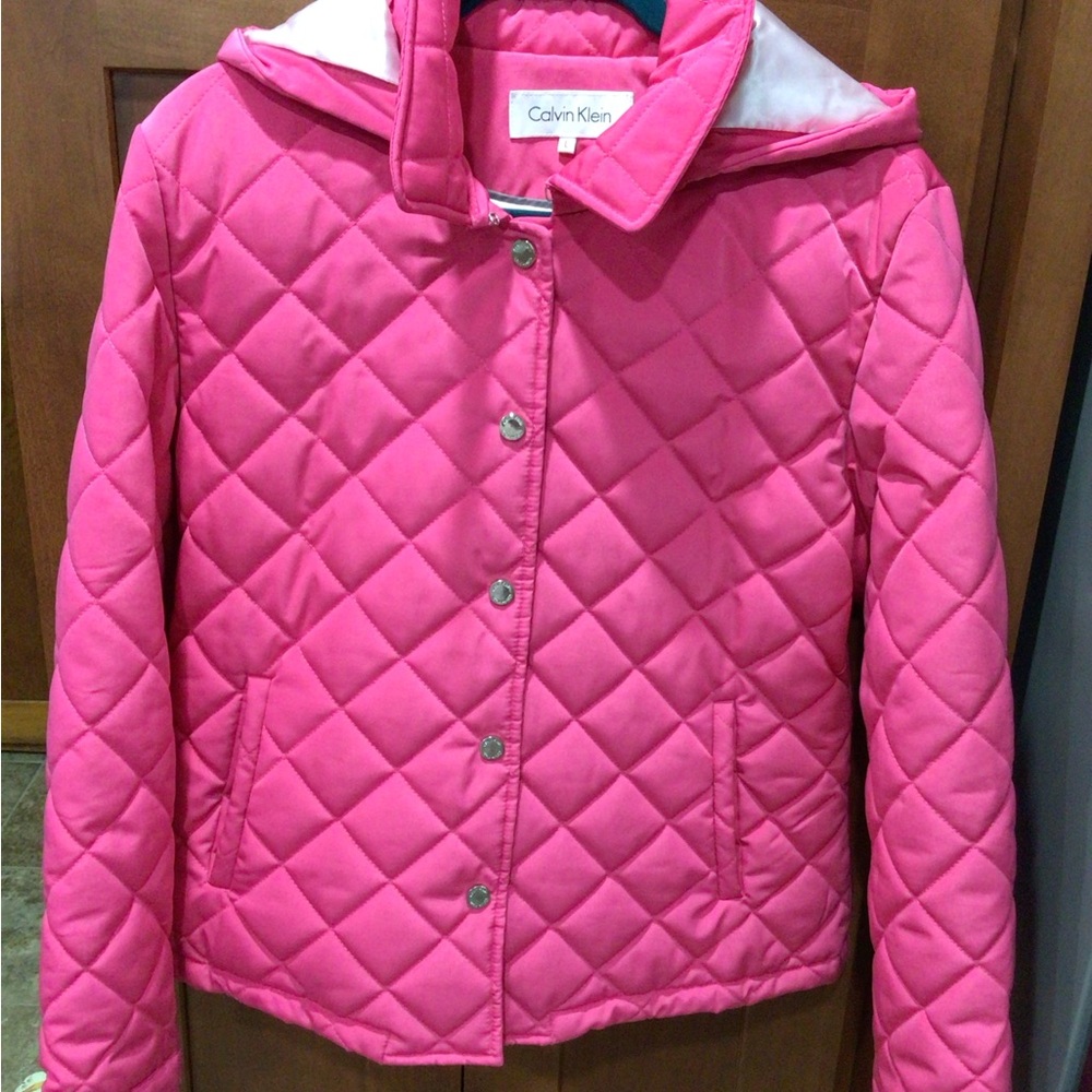 Calvin Klein Fuchsia Quilted Puffer Jacket